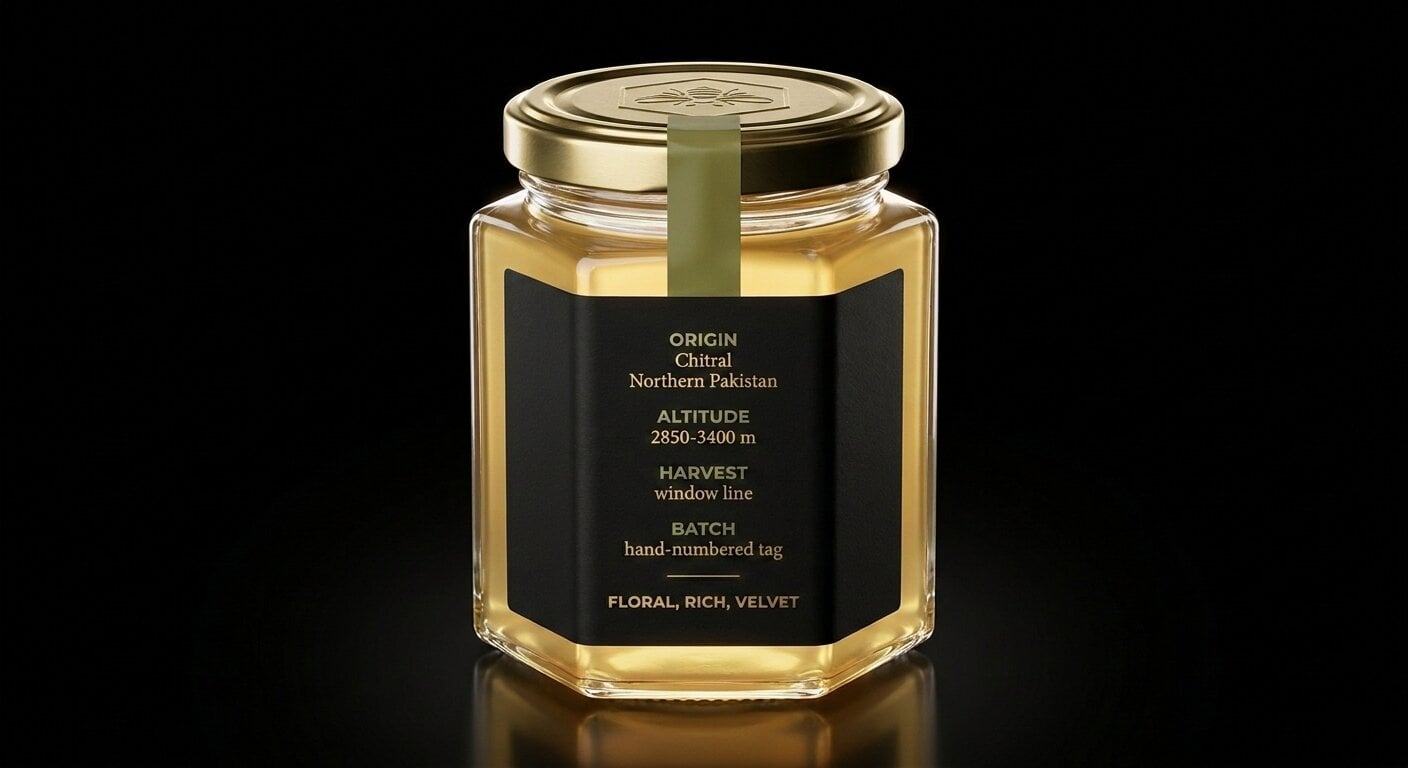 Zaytoon jar — back label, origin and batch